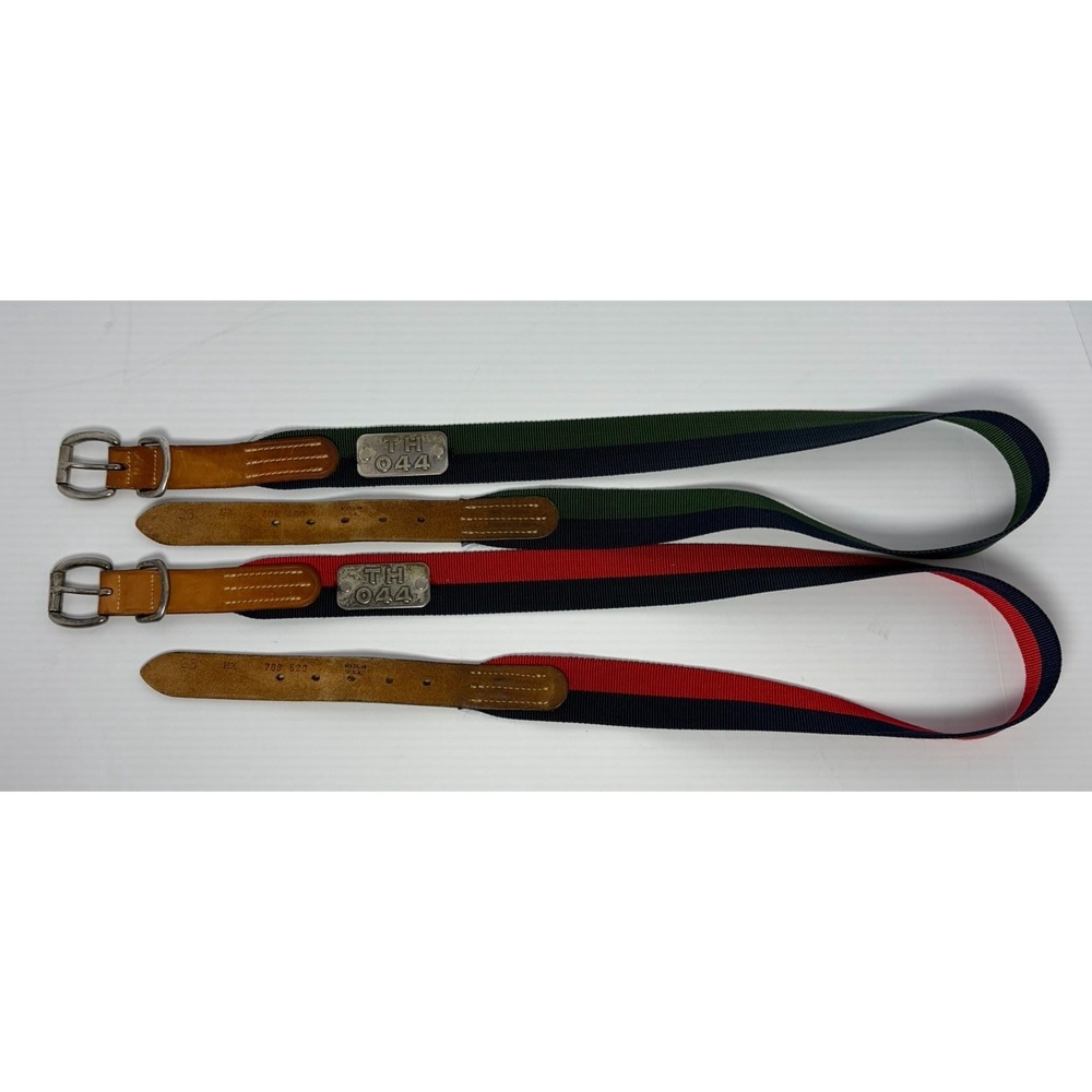 Vintage Tommy Hilfiger Nautical Belts- Blue-Green/Red- 36